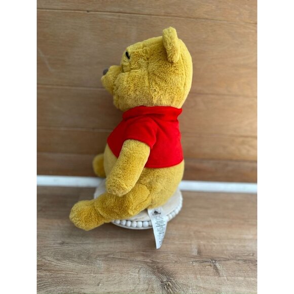 EUC Disney Winnie The Pooh Plush Stuffed Toy 17" Yellow & Red Shirt Soft Collect - Picture 2 of 5